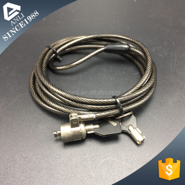 desktop/laptop security cable with key chain combination lock - Image 4