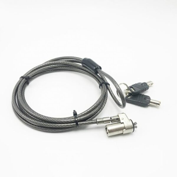 hotsale lock zinc alloy tool lanyard steel cable laptop pc safe lock with keys - Image 2