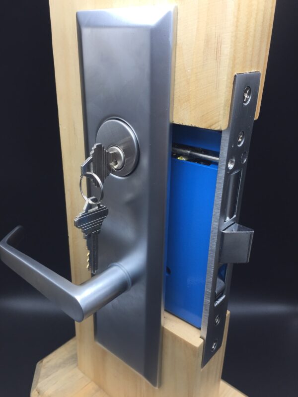 new design hotel double sided stainless steel european wood door lock handle with keys — изображение 2