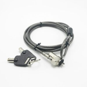 hotsale lock zinc alloy tool lanyard steel cable laptop pc safe lock with keys