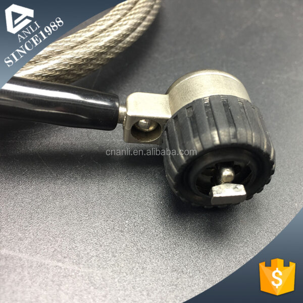 4.0mm PVC coated steel cable security lock for PC - Image 4