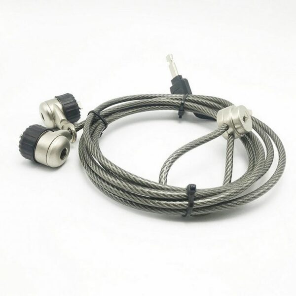 High Tension Retractable coated clear PU / PVC spring cable lock / Laptop lock - Image 5