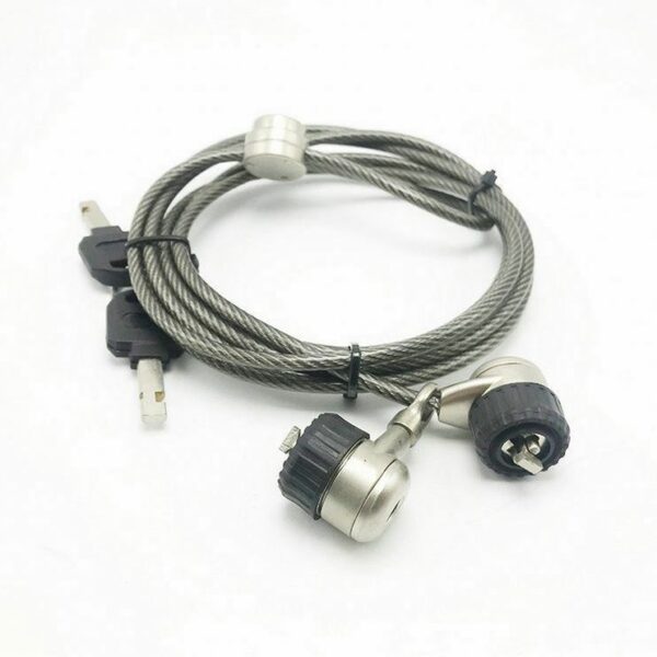 4.0mm PVC Coated Steel Wire Computer Security Anti-theft Lock for Desktops - Image 4