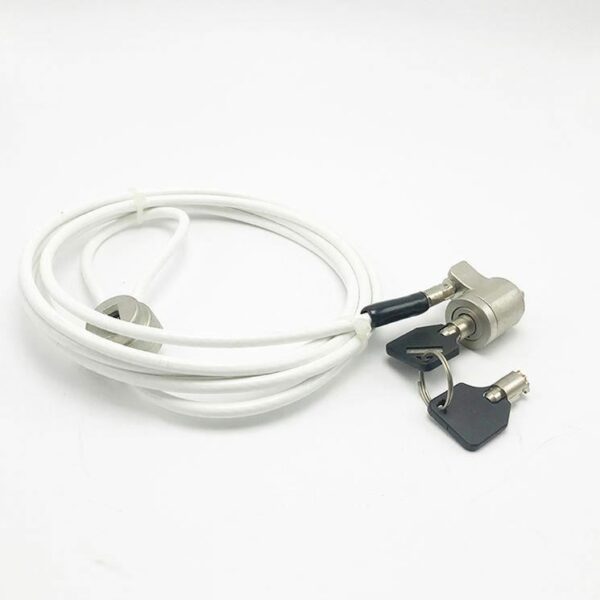 clear pvc coated cable security lock with coiled end - Image 5