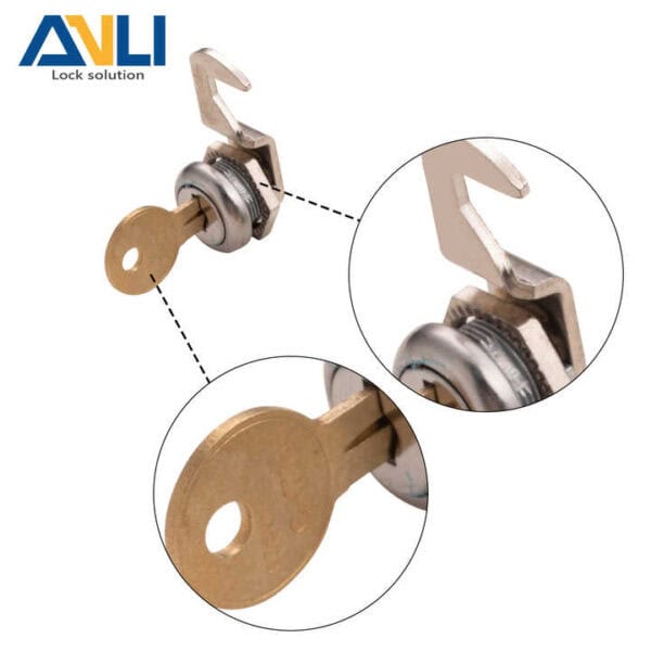 ANLI Safe Stainless Steel Zinc Alloy Double Door Cabinet Lock with Key — изображение 2