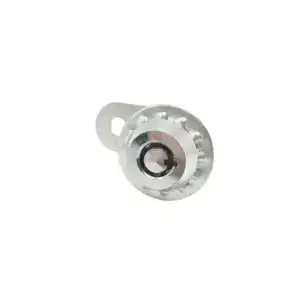 Close-up of ANLI 16mm cam lock cylinder, ideal for furniture security, featuring a durable metal construction and keyhole for locking mechanisms.