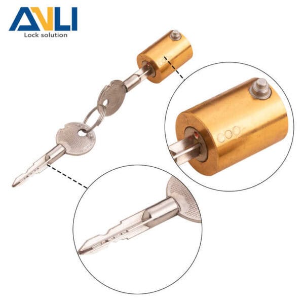 ANLI Aluminum Alloy Copper Kitchen Cabinet Door Lock - Image 2
