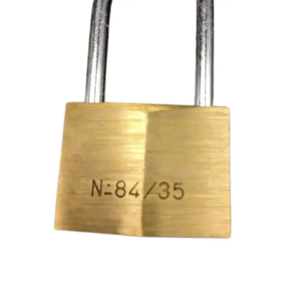 Secure high-security weatherproof padlock with durable brass body and hardened steel shackle, ideal for protecting valuable assets in harsh outdoor environments.