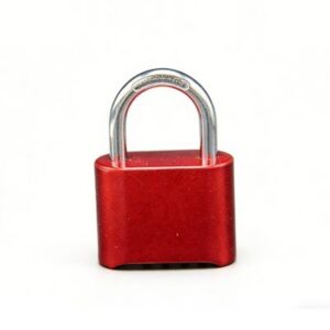 Red padlock for home security, safety, and property protection. Durable, high-quality, and reliable lock to safeguard valuables and ensure peace of mind.