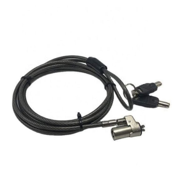 Secure your laptop with the ANLI LOCK cable lock featuring a key mechanism and durable steel cable for theft prevention. Compatible with various devices, ideal for office and travel security.