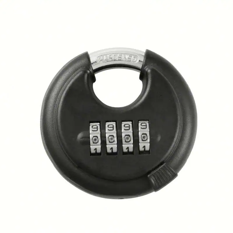 High-security zinc alloy cycle lock featuring a durable, anti-cutting design and a four-digit combination for reliable bike security. Perfect for protecting bicycles against theft.