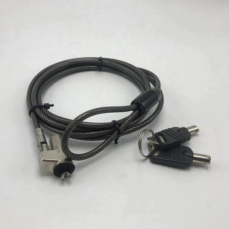 Cable lock security system with keys, ideal for safeguarding bikes and outdoor equipment, featuring durable black braided steel for high security and vandal resistance.