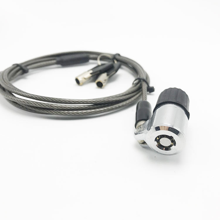 Flexible, stainless steel cable lock with secure combination lock for home security and valuables protection. Durable design suitable for indoor and outdoor use, ensuring safety.