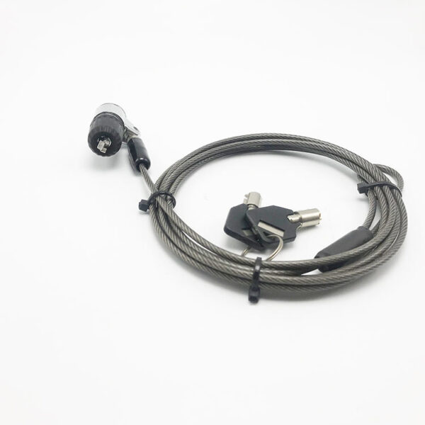 Cable lock for security and protection of electronic devices in modern homes.