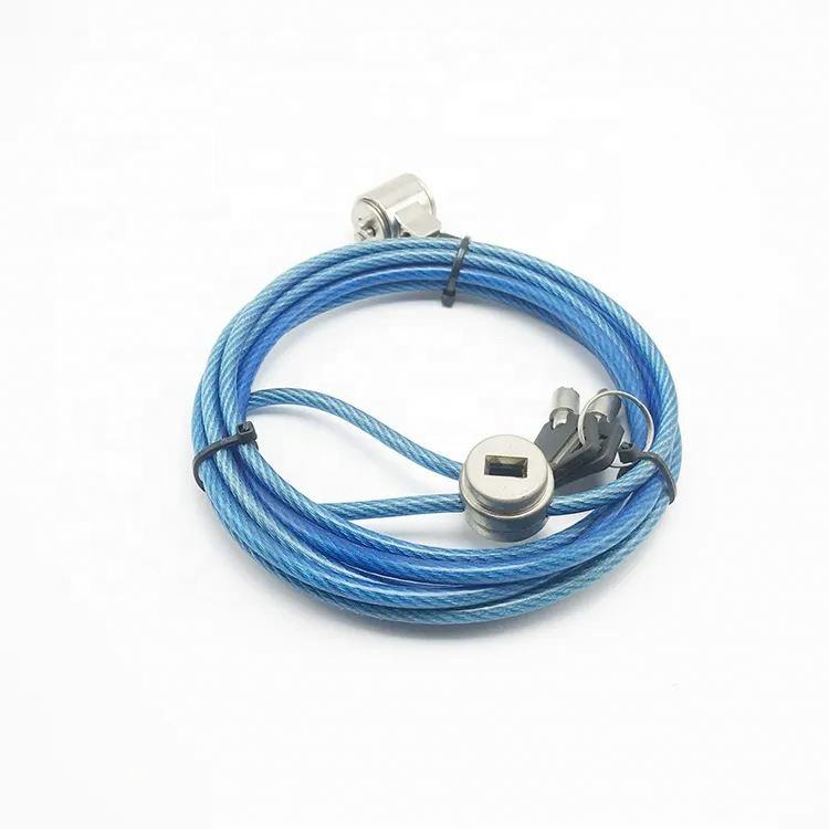 Blue coiled charging cable with USB and power adapter for deep blue home products.