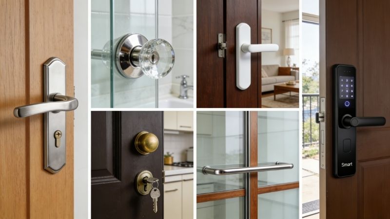 High-security smart and traditional door locks for enhanced home safety and convenience.