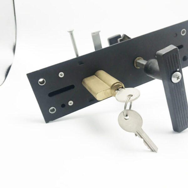 High-security ANLI LOCK with brass padlock and key for enhanced safety.