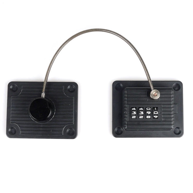 High-security fitness lock with combination keypad and steel cable for gym lockers and storage units. Durable, tamper-proof design ideal for secure access control.