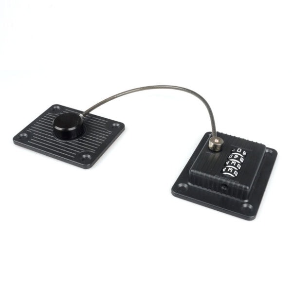 ALt text: Anli lock with combination keypad and cable lock for securing valuables, featuring durable materials and easy-to-use combo lock mechanism.