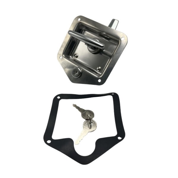 Security stainless steel T handle lock with gasket and key for durable, weather-resistant security solutions. Ideal for industrial, commercial, and outdoor applications.
