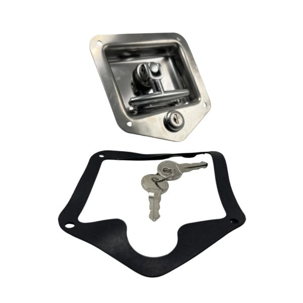 Quality stainless steel T handle lock with gasket and two keys, designed for secure access control in industrial and commercial applications. Durable and corrosion-resistant.