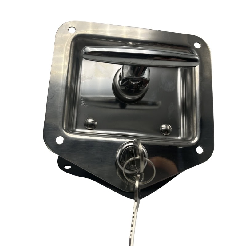 Security stainless steel T handle lock with gasket and keys for durable, weather-resistant security solutions. Ideal for industrial, marine, and outdoor applications.