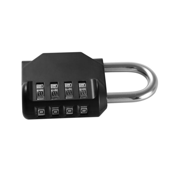 Secure 4-digit zinc alloy combination lock for gym lockers and storage units. Durable and reliable, ideal for personal safety and theft prevention in fitness centers.