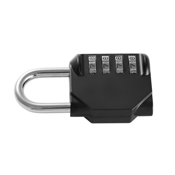 Security 4-digit zinc alloy gym locker padlock with combination dial for reliable access control. Durable and weather-resistant design ideal for gym, school, and sports locker security.