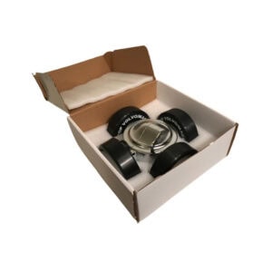 Heavy-duty anti-theft fuel cap lock with secure locking mechanism, designed to prevent fuel theft and tampering on vehicles and machinery.