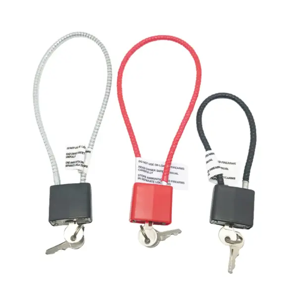 Heavy-Duty Steel Cable Gun Lock with Key
