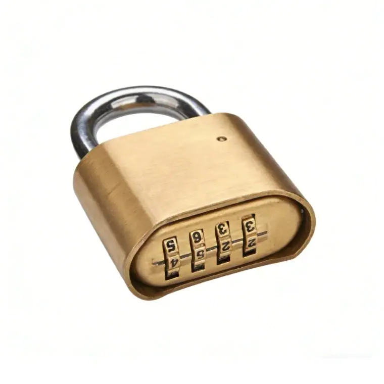 Secure your valuables with the ANLI LOCK, featuring a durable brass body and a four-digit combination lock for reliable protection.