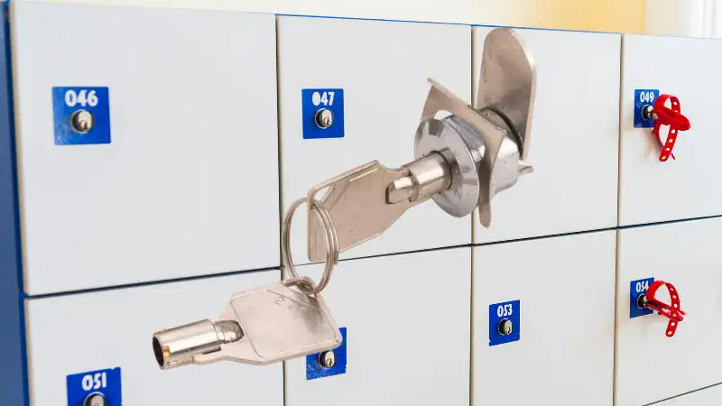 High-security ANLI LOCK used on lockers for safety and durability.
