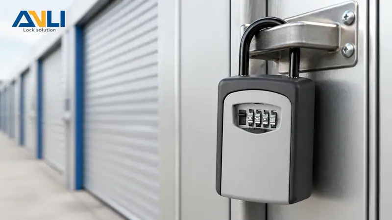 Heavy Duty Key Lock Box Portable 4 Digit Combination Padlock